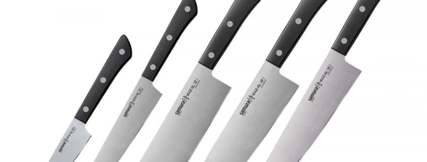 skrellekniv, kokkekniv, grønnsakskniv nakiri, santoku Samura Harakiri