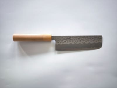 Tsunehisa Shiro#2 Tsutime Cherry White Circle - Nakiri 170mm, nakiri, tsunehisa